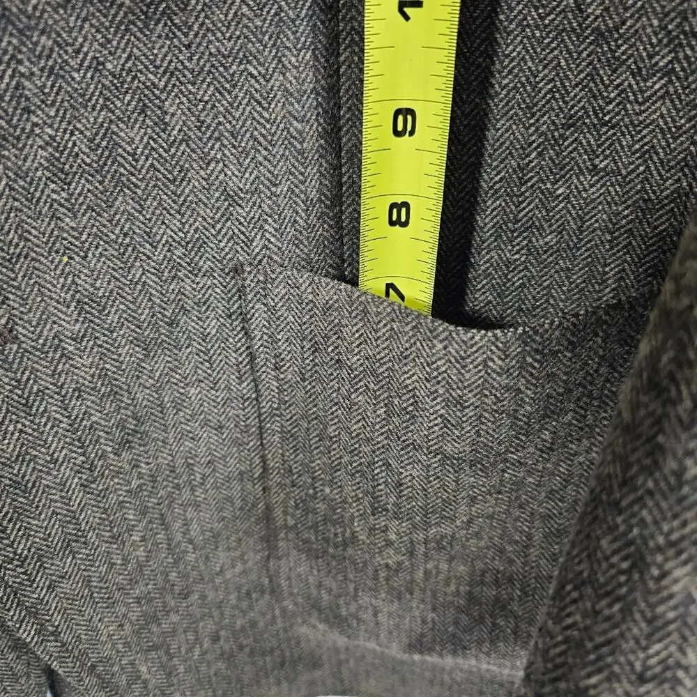 Black Brown 1826 Brown Herringbone Wool Blend Men's Blazer Size XL